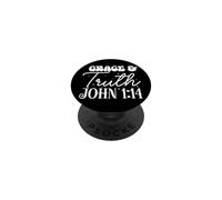 Cita Motivacional de Gracia y Verdad Juan 1:14 PopSockets PopGrip Adhesivo