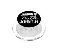 Cita Motivacional de Gracia y Verdad Juan 1:14 PopSockets PopGrip para MagSafe