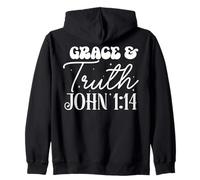 Cita Motivacional de Gracia y Verdad Juan 1:14 Sudadera con Capucha