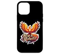 Cita motivacional de Rise And Rebuild Phoenix Rising Fire Bird Carcasa para iPhone 12 mini
