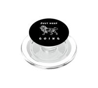 Cita Motivacional Divertida con Texto en inglés Keep Going, Regalo de león PopSockets PopGrip para MagSafe