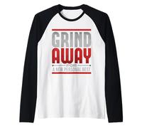 Cita Motivacional Grind Entrepreneur Fitness Coach Gym Camiseta Manga Raglan