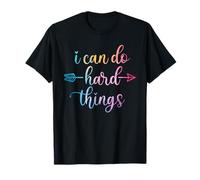 Cita Motivacional I Can Do Hard Things Camiseta