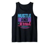 Cita Motivacional inspiradora de Hustle and Heart Camiseta sin Mangas