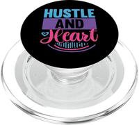 Cita Motivacional inspiradora de Hustle and Heart PopSockets PopGrip para MagSafe