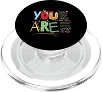 Cita Motivacional para niños You Are Smart Brave Strong Kind PopSockets PopGrip para MagSafe