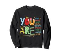 Cita Motivacional para niños You Are Smart Brave Strong Kind Sudadera