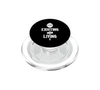 Cita Motivacional Stop Existing Start Living PopSockets PopGrip para MagSafe