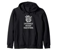Cita nórdica Motivacional - Live Bravely - Viking God Odin Sudadera con Capucha