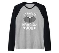 Cita Pastor I Love My White Collar Job Christian Believer Camiseta Manga Raglan