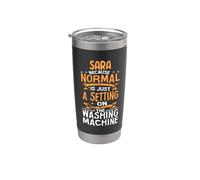 Cita personalizada con el nombre de Sara divertido dicho de Sara Vaso térmico de acero inoxidable de doble pared