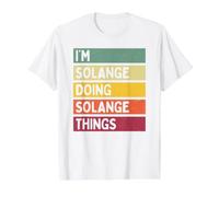 Cita Personalizada Divertida de I'm Solange Doing Solange Things Camiseta gráfica económica, Hombre, Blanco, XL