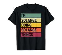 Cita Personalizada Divertida de I'm Solange Doing Solange Things Camiseta gráfica económica, Hombre, Negro, M