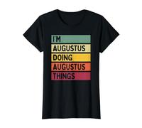 Cita Personalizada Divertida I'm Augustus Doing Augustus Things Camiseta gráfica económica, Mujer, Negro, L