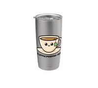Cita positiva A Little Positivi-tea Cute Tea Lover Vaso térmico de acero inoxidable de doble pared