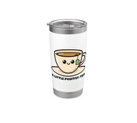 Cita positiva A Little Positivi-tea Cute Tea Lover Vaso térmico de acero inoxidable de doble pared