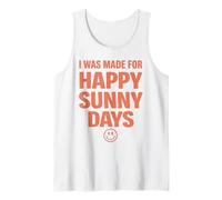 Cita Positiva audaz Feliz Verano estética Cara Sonriente Camiseta sin Mangas