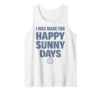 Cita Positiva audaz Feliz Verano estética Cara Sonriente Camiseta sin Mangas