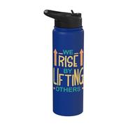 Cita Positiva Nos Levantamos Levantando Otros Hombres Mujeres Niños Stainless Steel Insulated Water Bottle