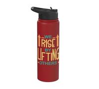 Cita Positiva Nos Levantamos Levantando Otros Hombres Mujeres Niños Stainless Steel Insulated Water Bottle