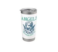 Cita protectora espiritual de ángeles que nos vigilan Vaso térmico de acero inoxidable de doble pared