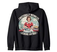 Cita retro de planchado emocionalmente arrugado de todos modos Sudadera con Capucha