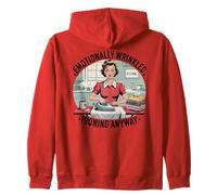 Cita retro de planchado emocionalmente arrugado de todos modos Sudadera con Capucha