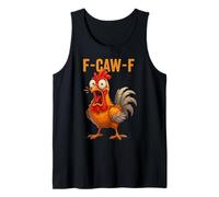 Cita Rooster Meme F-Caw-F Humor Divertido Pollo Camiseta sin Mangas