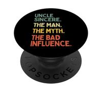 Cita sincera del tío: El Hombre, el Mito, la Mala Influencia, Divertida. PopSockets PopGrip Adhesivo