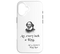 Cita sobre la camisa del rey Lear de Shakespeare: Ay, cada pulgada es un rey Carcasa para iPhone 16