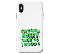 Cita viral graciosa india: lo siento mucho, ¿qué hago? Carcasa para iPhone X/XS