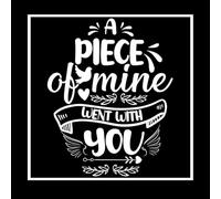 Citas conmemorativas de Navidad Un pedazo de mí va contigo Recuerda la Navidad en el cielo Calcomanías de grabado 67.2x67.2cm Impermeable Blanco