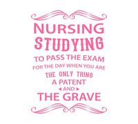 Citas de enfermeras: estudiar enfermería es amar la impresión tipográfica. Pegatinas de pared 57.6x78.7cm No daña la superficie de la pared Rosa