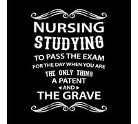 Citas de enfermeras: estudiar enfermería es amar la impresión tipográfica. Pegatinas de pared de vinilo 36x49.2cm Varios tamaños Blanco
