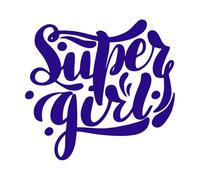 Citas de poder femenino: caligrafía inspiradora con letras de pincel Pegatinas de pared de papel adhesivo 54.6x58.1cm Autoadhesivo Azul oscuro