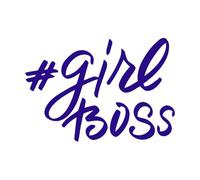 Citas de poder femenino: caligrafía inspiradora con letras de pincel Pegatinas de pared de papel adhesivo 57.6x83cm Incluye kit de película de transferencia Azul oscuro