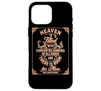 Citas de San José Cafasso: Heaven Sinners Room, Santos Católicos Carcasa para iPhone 16 Pro Max