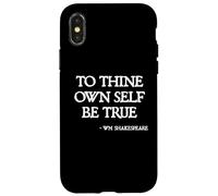 Citas de Shakespeare: Sé Fiel a ti Mismo Cita de Hamlet Carcasa para iPhone X/XS