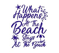 Citas de verano que dicen los amantes Pegatinas de pared de papel adhesivo 49.2x59.5cm Se puede modificar y añadir información Azul oscuro