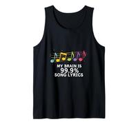 Citas Divertidas Canciones Notas Cinta Artista Camiseta sin Mangas