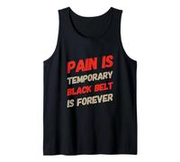 Citas Divertidas de BJJ El Dolor es Temporal cinturón Negro es para Siempre Camiseta sin Mangas