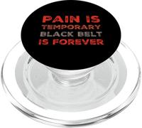 Citas divertidas de BJJ El dolor es temporal cinturón negro es para siempre PopSockets PopGrip para MagSafe
