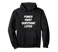 Citas Divertidas de Boxeo Funny Boxer Punch primeras Preguntas más Tarde Sudadera con Capucha