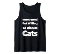 Citas Divertidas de Gatos introvertidos Pero Dispuestos a Hablar sobre Gatos Camiseta sin Mangas