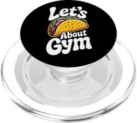 Citas divertidas de gimnasio motivacionales Tacos Let's Taco About Gym PopSockets PopGrip para MagSafe