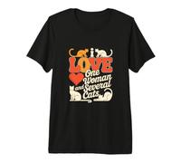 Citas Divertidas de Humor Tengo una Mujer y Varios Gatos Camiseta Premium