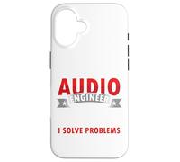 Citas Divertidas de Ingeniero de Audio Que resuelvo Problemas tecnología de Sonido Carcasa para iPhone 16