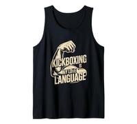 Citas Divertidas de Kickboxing Retro Kickboxing es mi lenguaje de Amor Camiseta sin Mangas