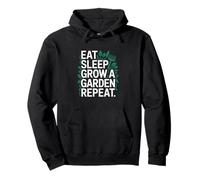 Citas Divertidas del jardín Comer Dormir Crecer un jardín Repetir jardinería Sudadera con Capucha