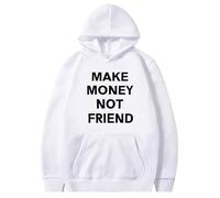 Citas Divertidas Hoodie Quirky Tendencia Casual Streetwear con Impresión Única Pullover